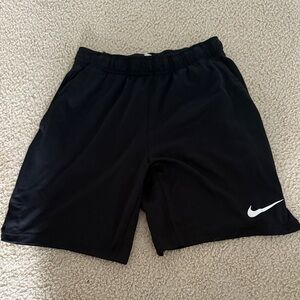 Nike Black Sports Shorts with White Logo